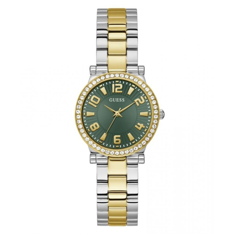 Gold stainless steel dress watch-null