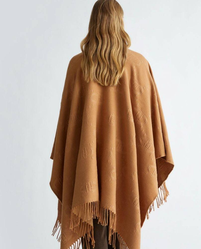Liu Jo poncho embossed logo-null