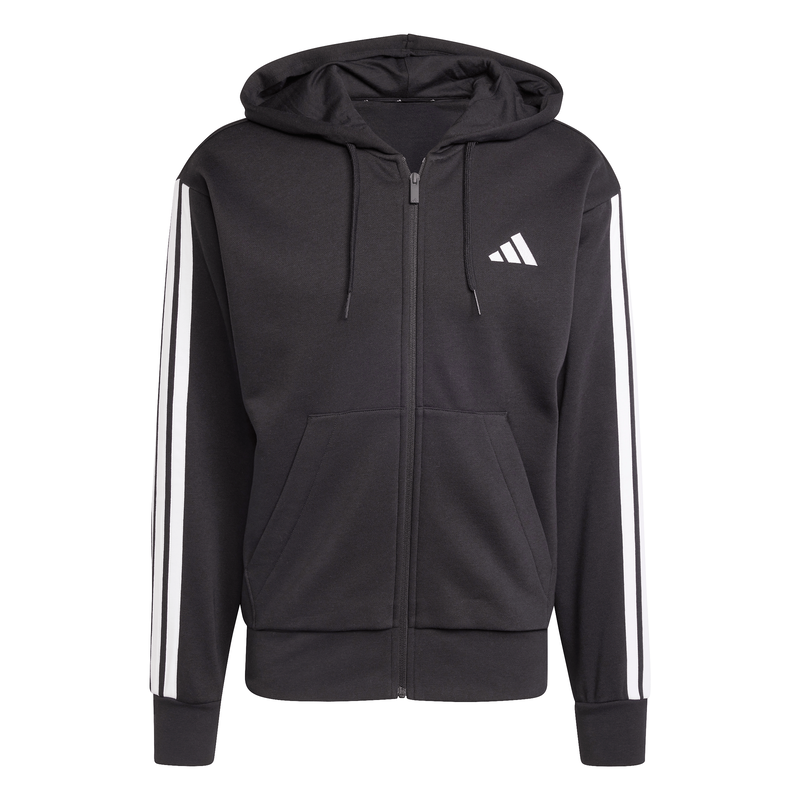 Adidas mens essentials 3-stripes fleece hoodie-null