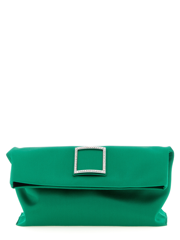 Bicolor viscose clutch bag-null