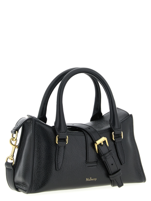 Black calfskin handbag-null