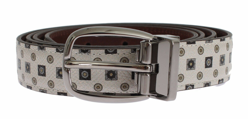 White silk bowtie leather men belt gift box-null