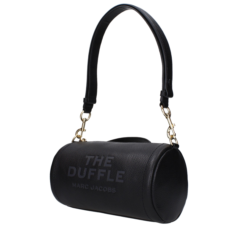Black leather handbag-null