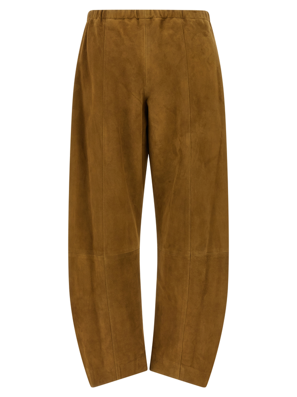Brown leather pants-null