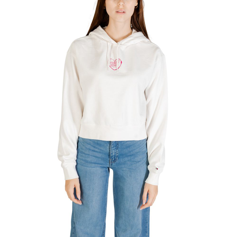Cream recycled cotton hoodie-null