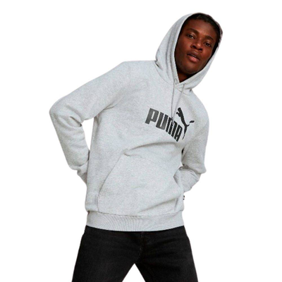 Essentials big logo fleece hoodie, Grey, medium
