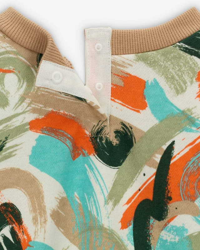 Nike infant express yourself aop crew set-null