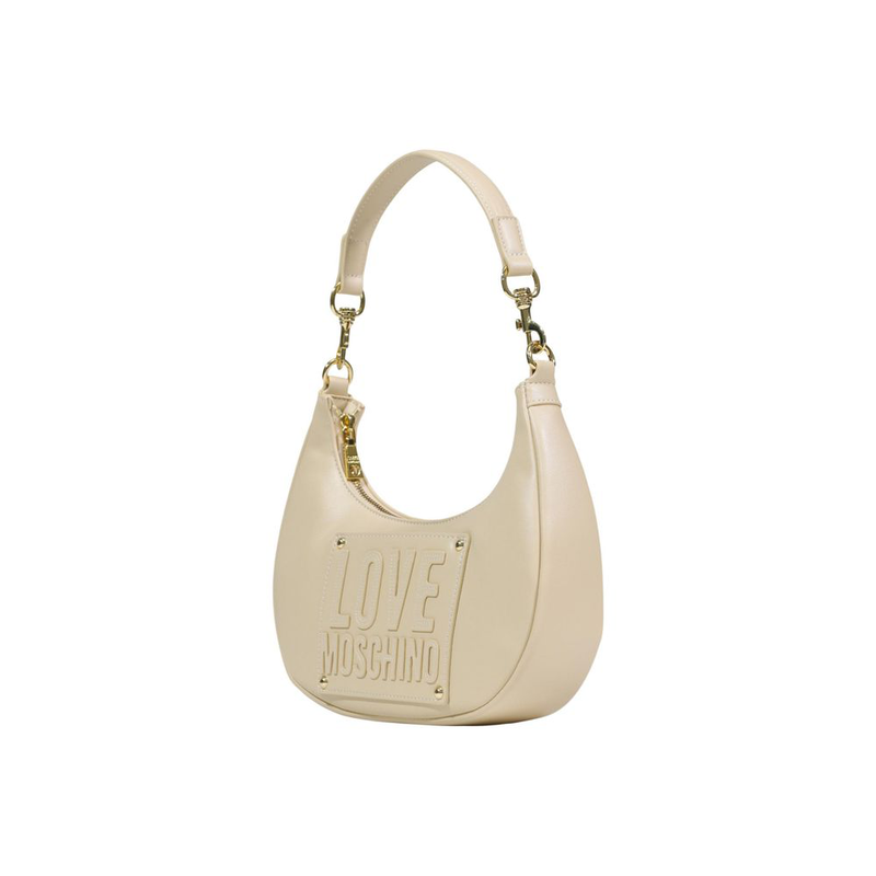 Cream polyethylene handbag-null