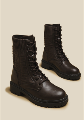 Ankle boot lace up, Brown, medium