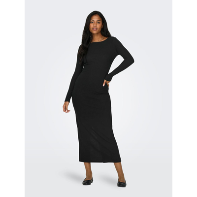 Onlemmaw24 long sleeves dress rib, Black, medium
