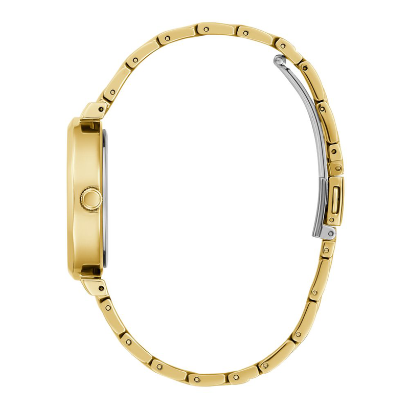 Gold stainless steel dress watch-null