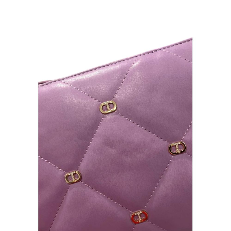 Purple faux leather women crossbody bag-null