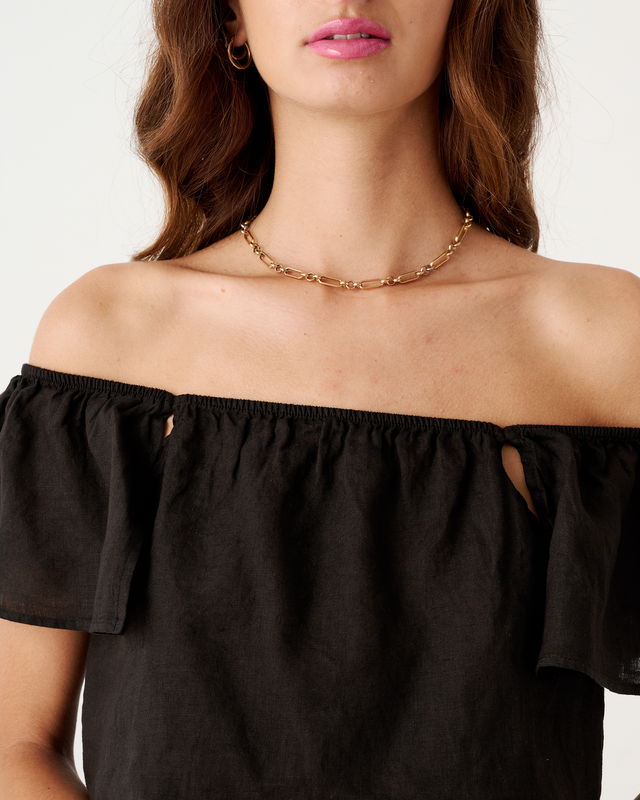 Crop top linen-null