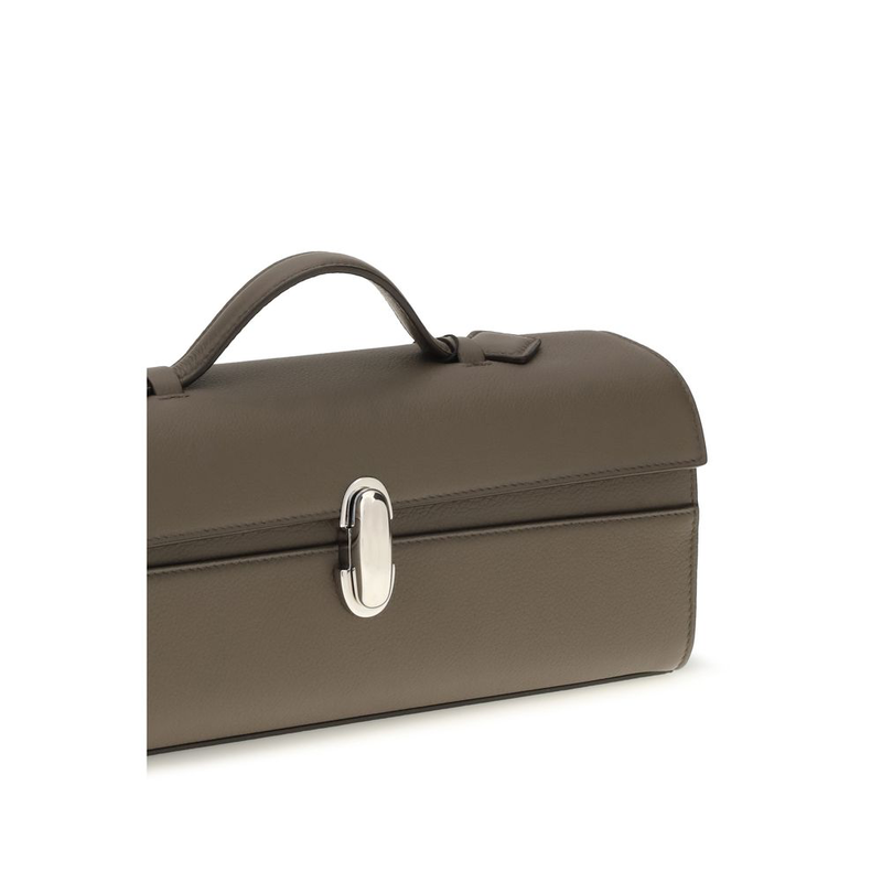 Brown calf leather bos taurus clutch bag-null