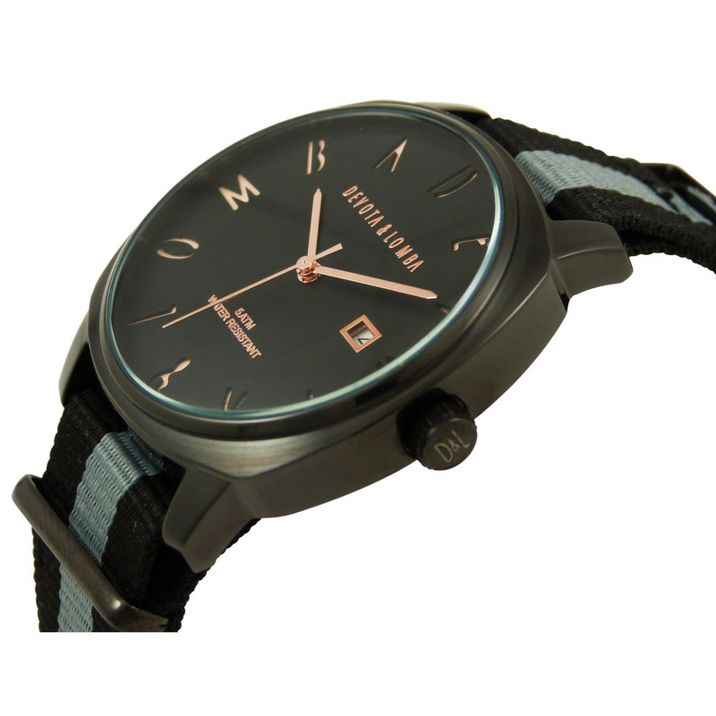 Black nylon bracelet watch-null