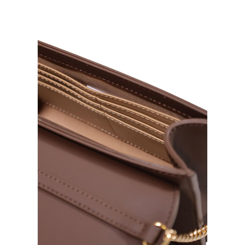Brown polyethylene handbag-null