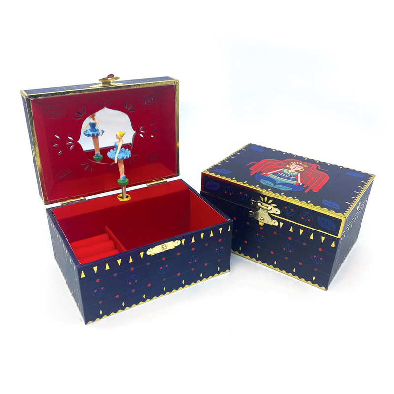 Svoora musical jewelry box celestial with ring holder & wide mirror vespera-null