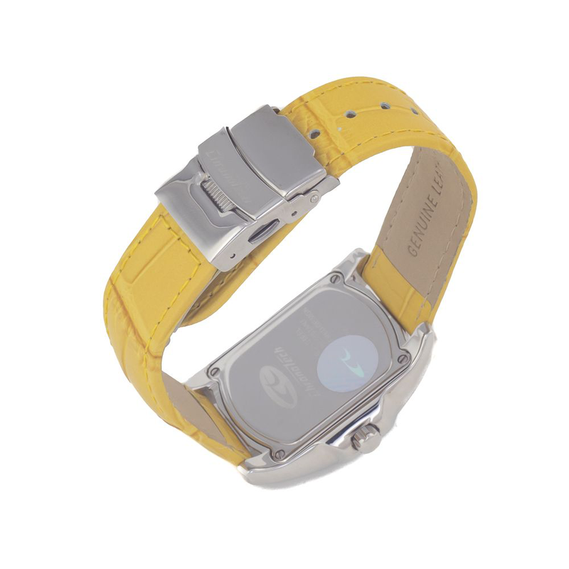 Bicolor leather dress watch-null
