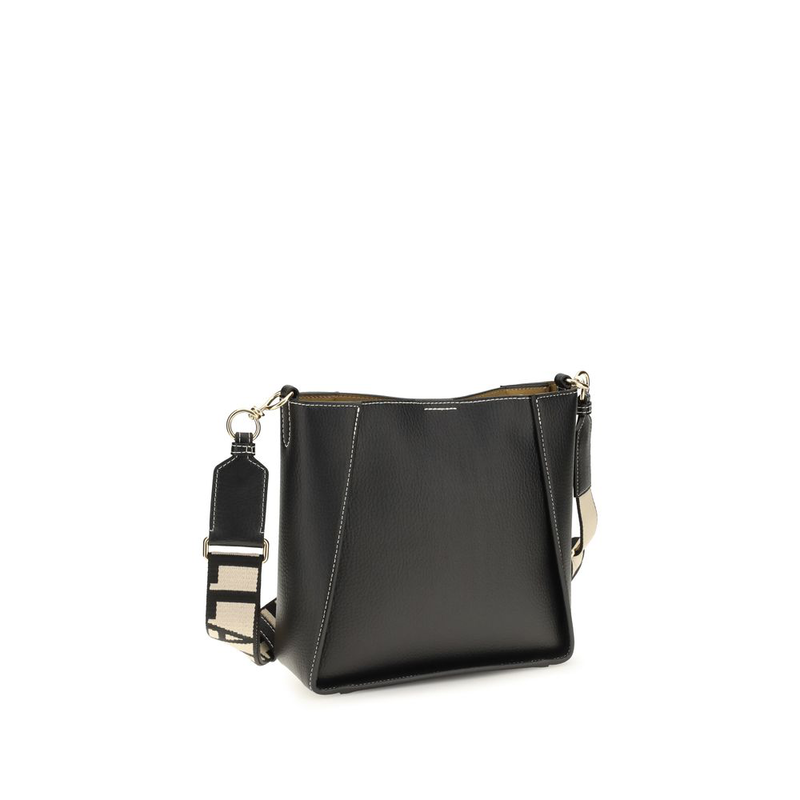 Black polyethylene shoulder bag-null