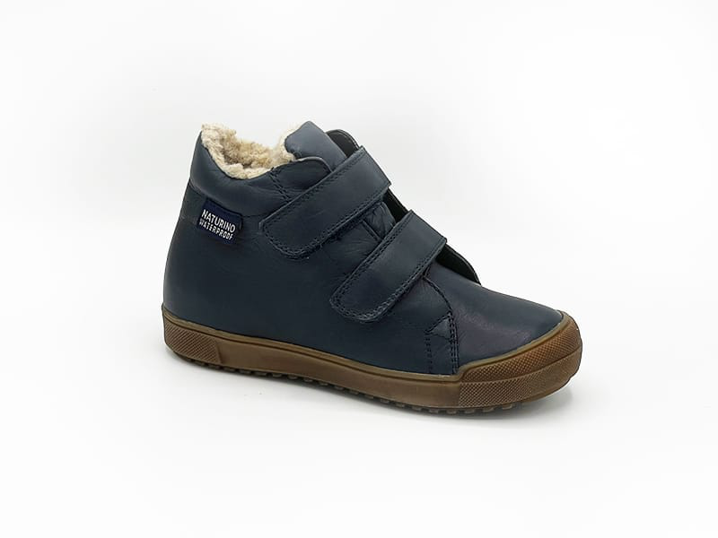 Naturino new mulaz vl faux shearling-lined leather boots, blue nat22n image number null