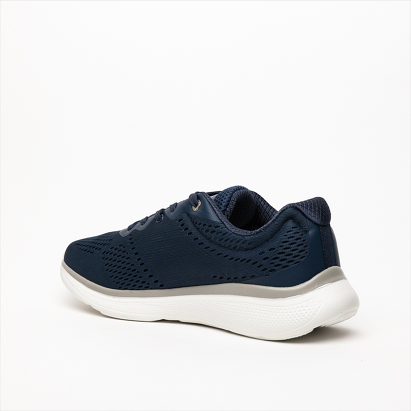 Beverly hills polo club mens monochrome lace-up knit textile trainer sneakers-null