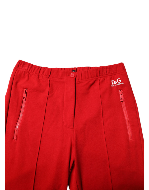 Red viscose logo jogger men sweatpants pants-null