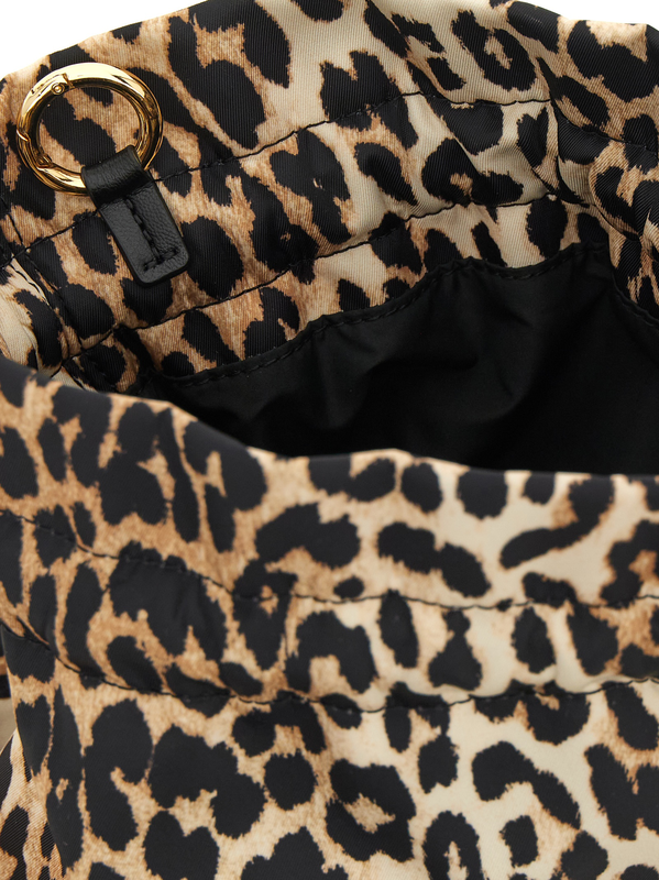 Brown recycled polyamide clutch bag-null
