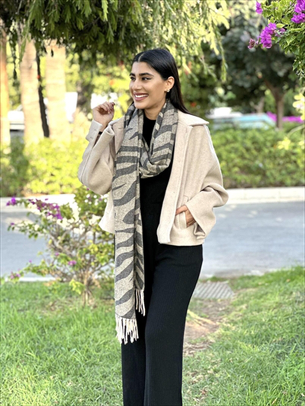 Coat cropped oversize-null