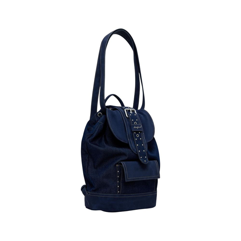 Blue polyethylene backpack-null