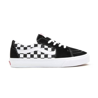 Vans sk8-low shoes (canvas/suede), Black / White, medium