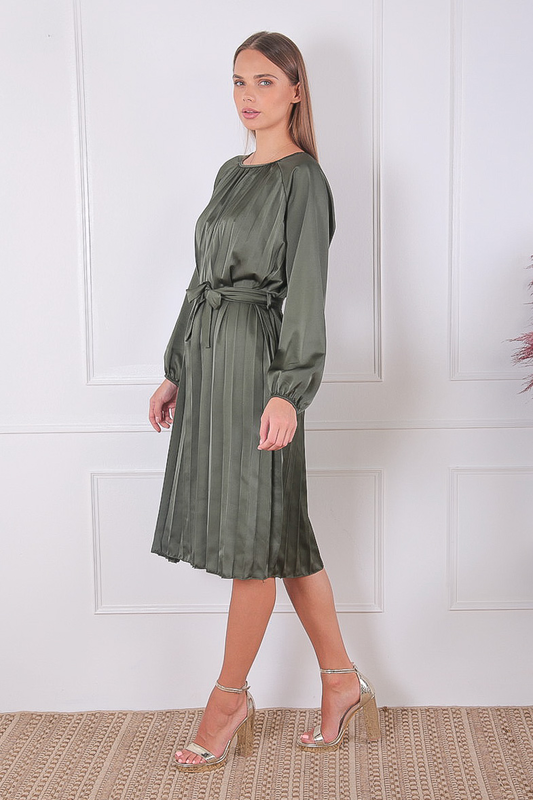 Lorienne midi dress in khaki-null