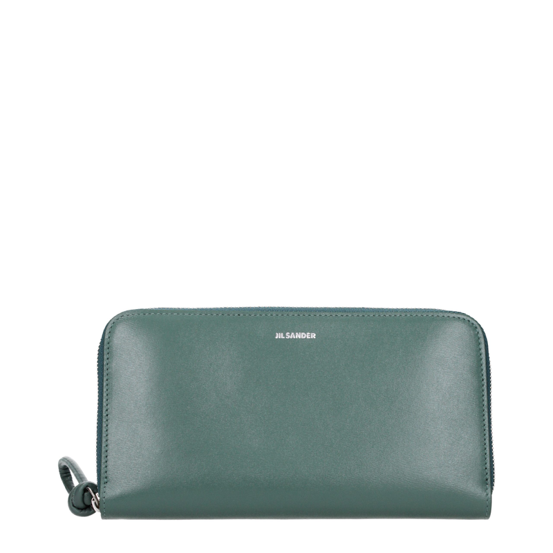 Green leather wallet-null