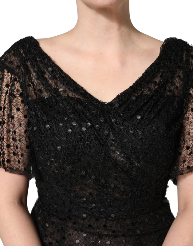 Black sequinned mermaid evening gown dress-null