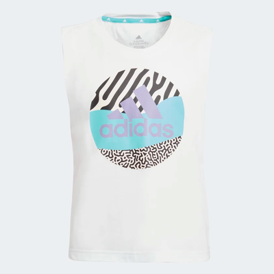 Adidas girls power ar tank, White, medium