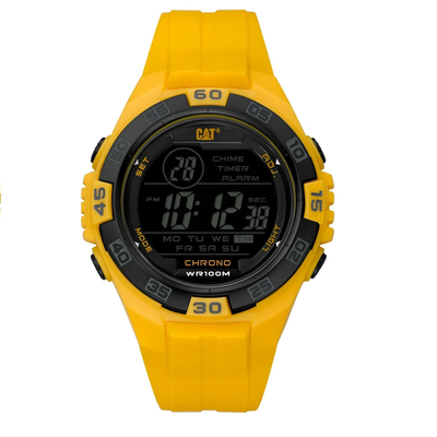 Cat watch digimax with rubber strap yellow 47mm oc.147.27.147