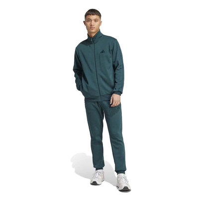 Men 3-stripes fleece tracktop tracksuit, Ivy Green, medium