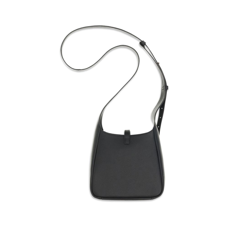 Black calf leather bos taurus shoulder bag-null