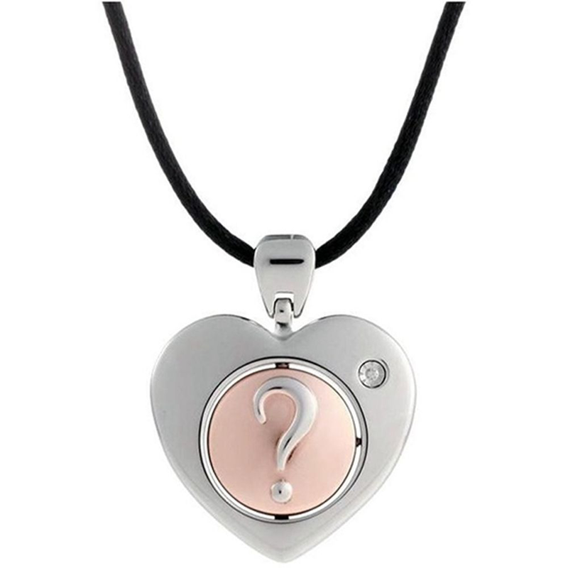Gray stainless steel necklace-null