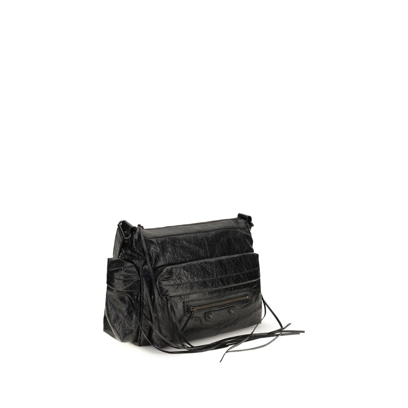 Black lamb ovis aries aries shoulder bag-null