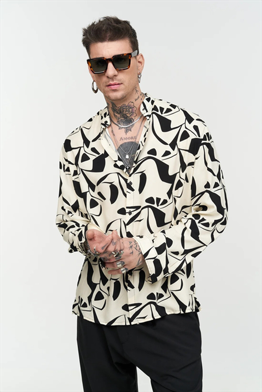 Product image: Stefan spring fever stand up collar shirt-null