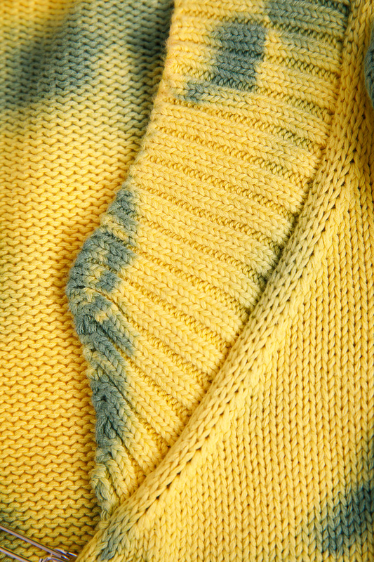 Cardigan with safety pins-null