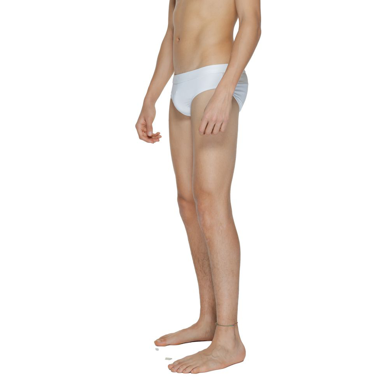 White polyamide swim briefs-null