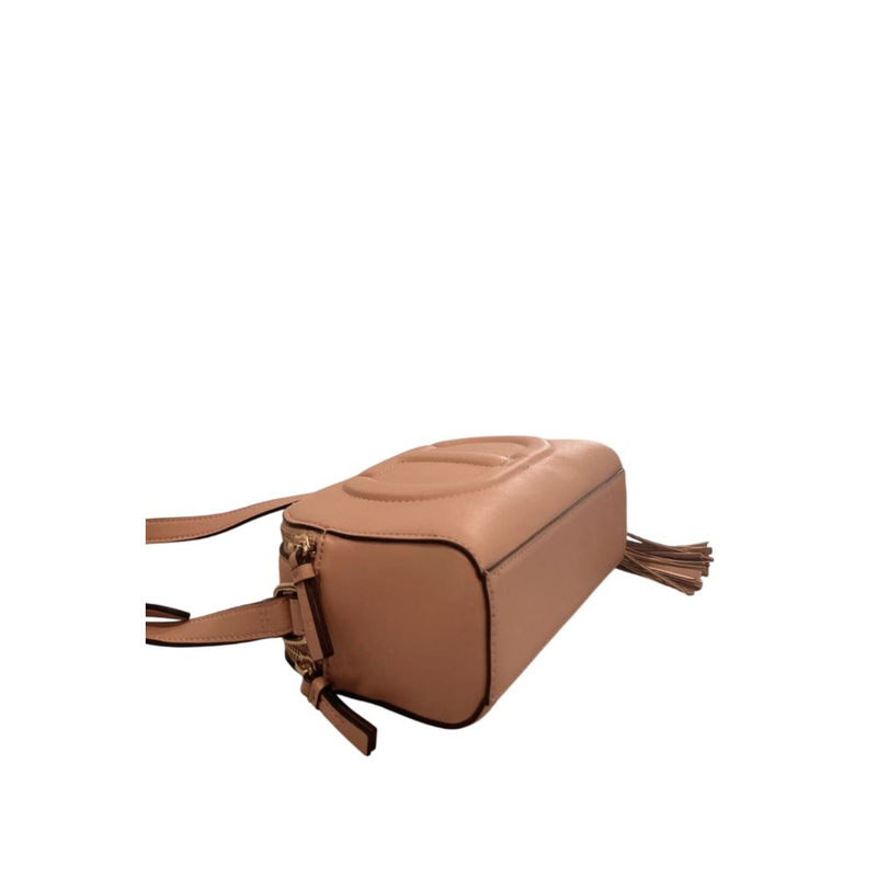 Pink faux leather women crossbody-null