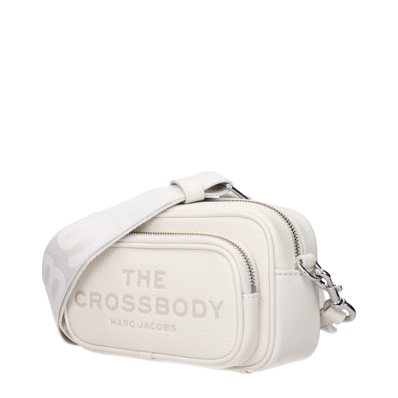 White leather crossbody bag-null