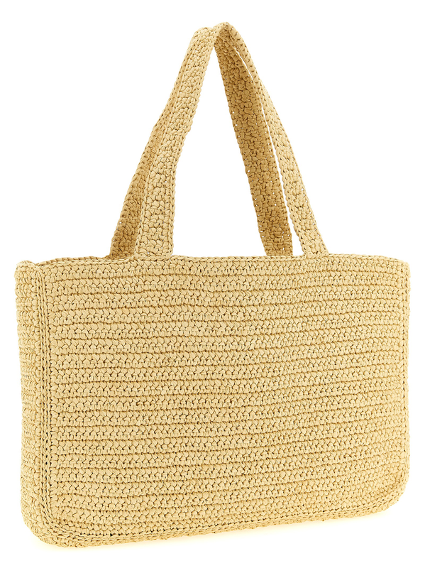White viscose tote bag-null
