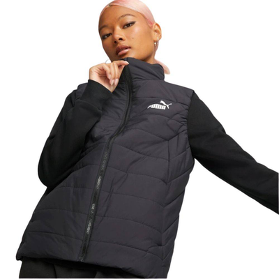 Essentials womens padded vest, Black, medium