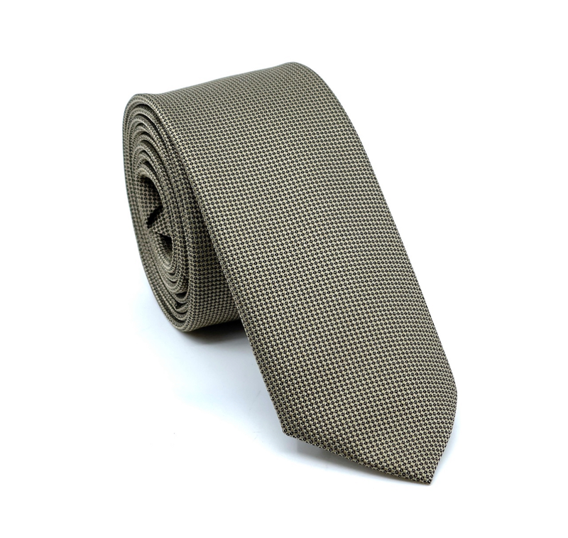Textured wide tie with handkerchief-null