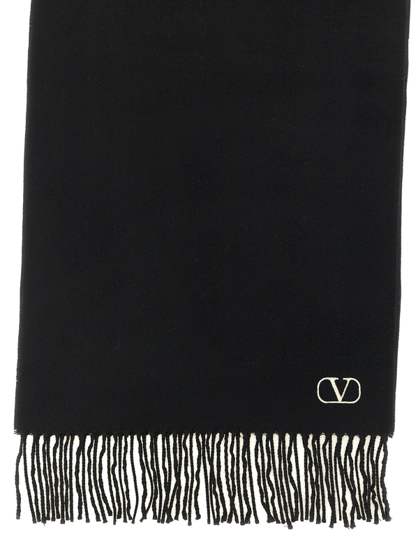 Bicolor cashmere scarf-null