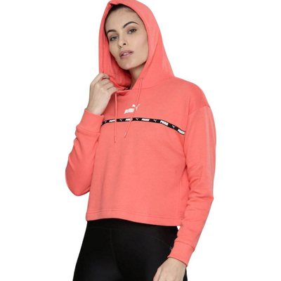 Power tape womens fleece hoodie