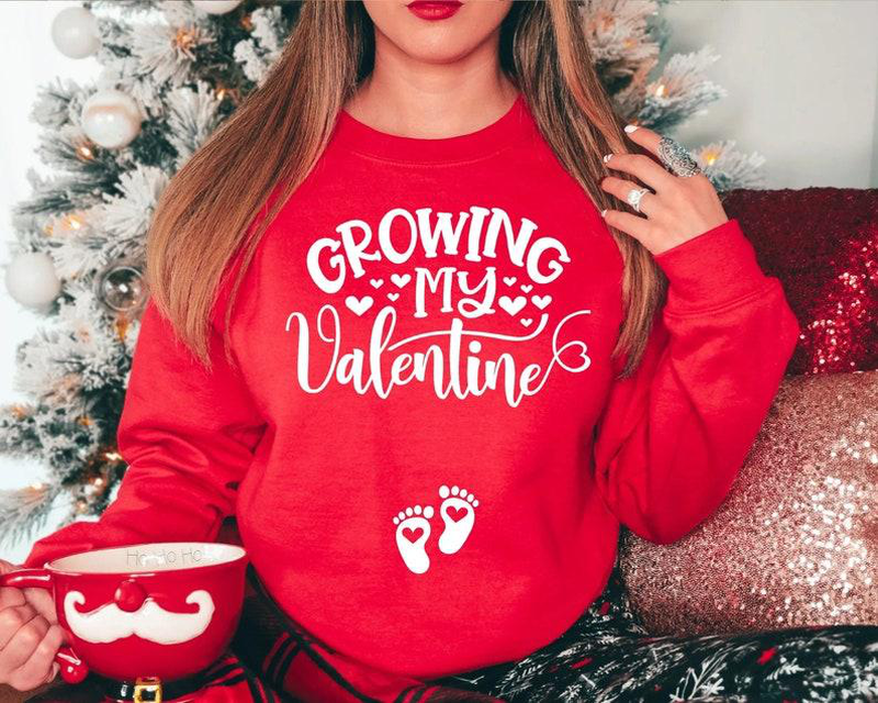 Product image: Sweatshirt growing valentine with feet-null